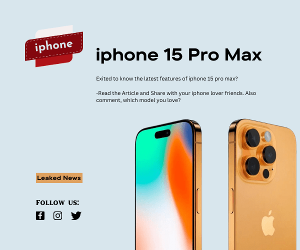 iphone 15 Pro Max Leaked News