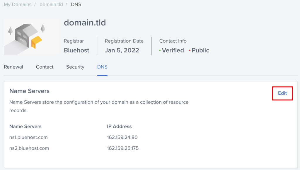 Change Domain Nameservers